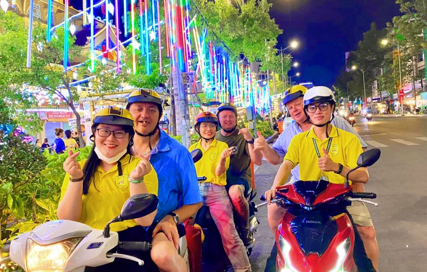 Saigon Sightseeing & Food By Night  (Private Tour – Motorbike)