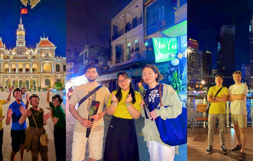Saigon Sightseeing & Food By Night  (Private Tour – Motorbike)