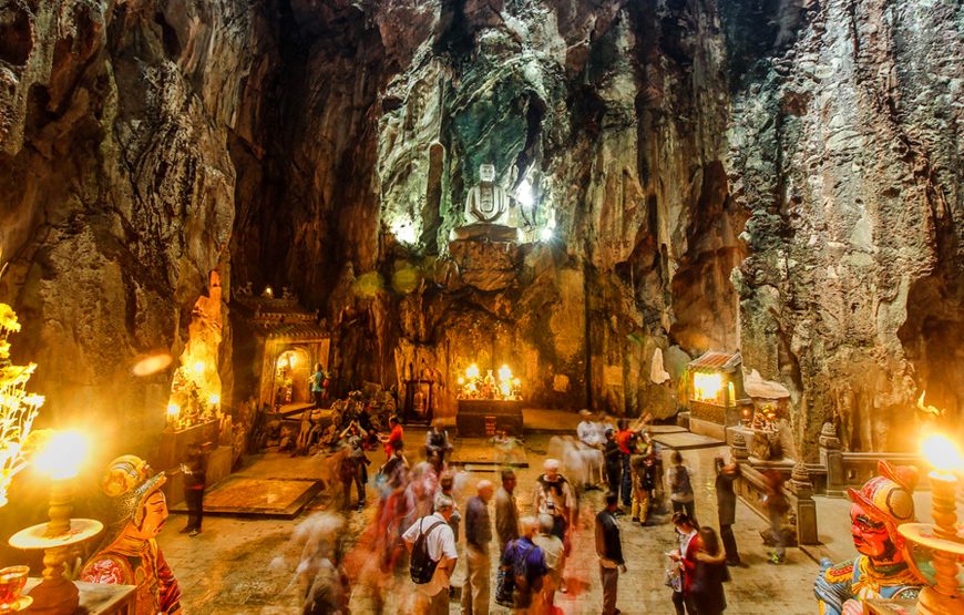 From Hoi An – Marble Mountains – Monkey Mountain – Am Phu Cave – Da Nang By Night & Han River Cruise