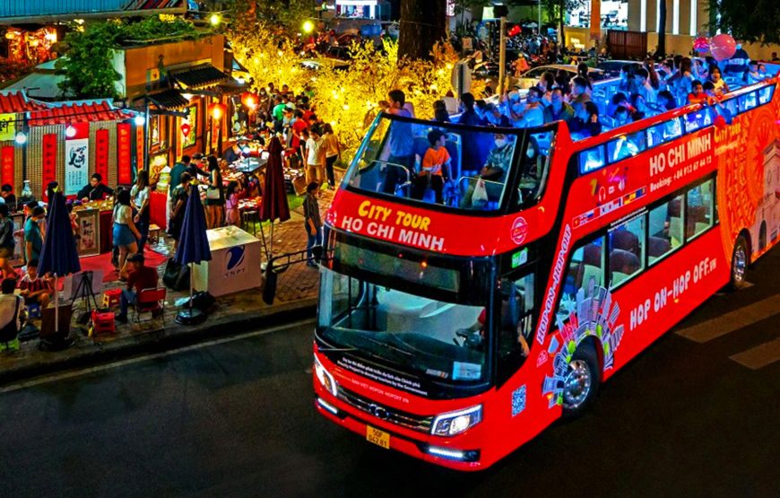 Sunset Tour & City’s Night Adventure by Water Bus and Bus Double Decker