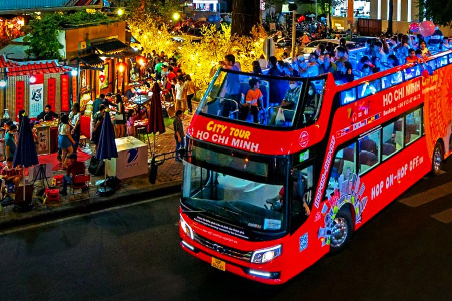 Ho Chi Minh City’s Night Adventure by Bus Double Decker