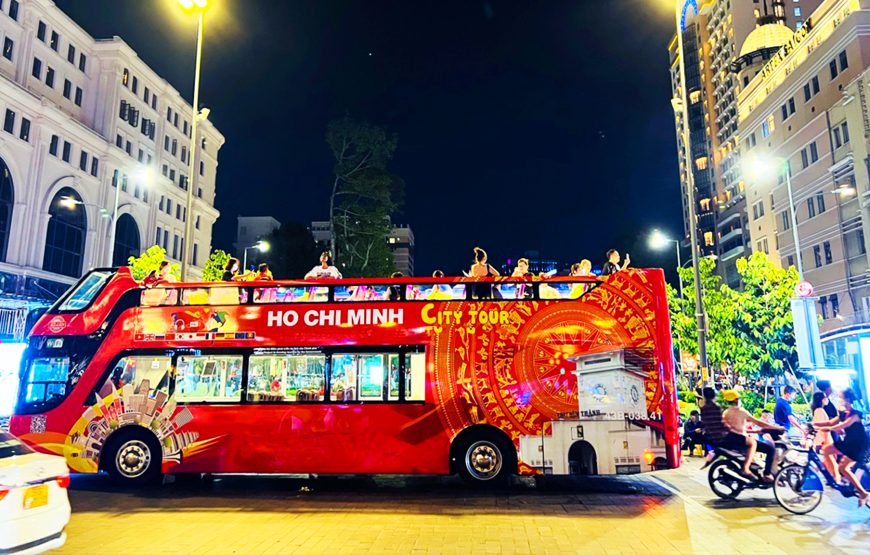 Sunset Tour & City’s Night Adventure by Water Bus and Bus Double Decker