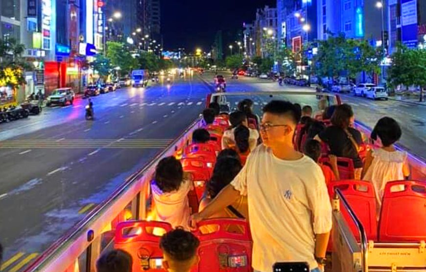 Sunset Tour & City’s Night Adventure by Water Bus and Bus Double Decker